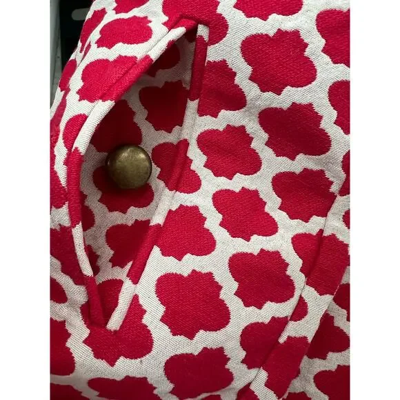 Loft Preppy Chic Red White Geometric Print A-Line Mini Skirt, Lined,  Size 4 - Picture 13 of 15